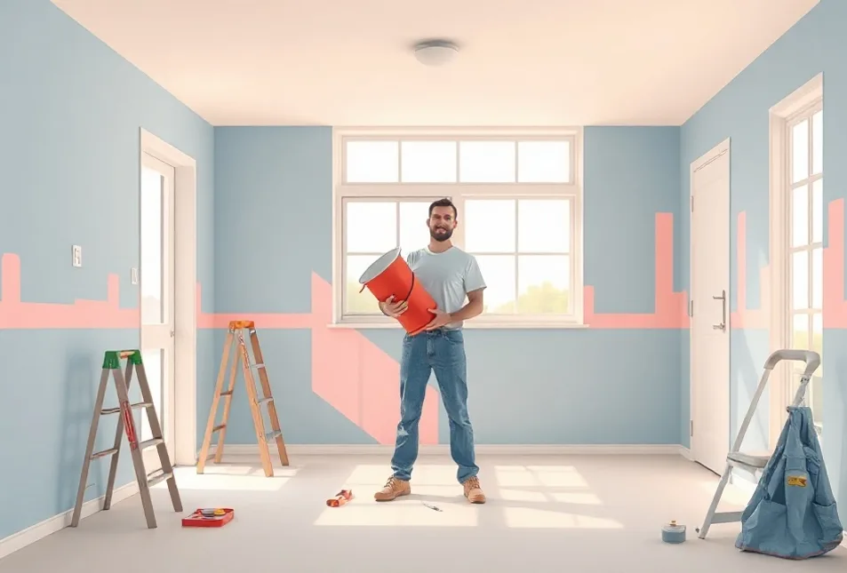 Intérieur rénové après travaux de peinture à Cagnes-sur-Mer