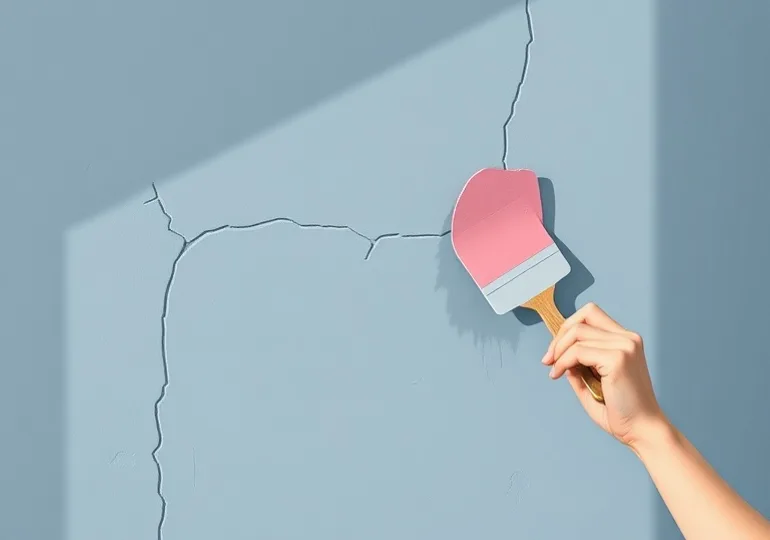 Ponçage et rebouchage des fissures avant mise en peinture